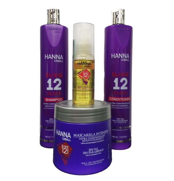 Kit 4 – Hanna Caball – Elixir 12 Óleos (400ML)