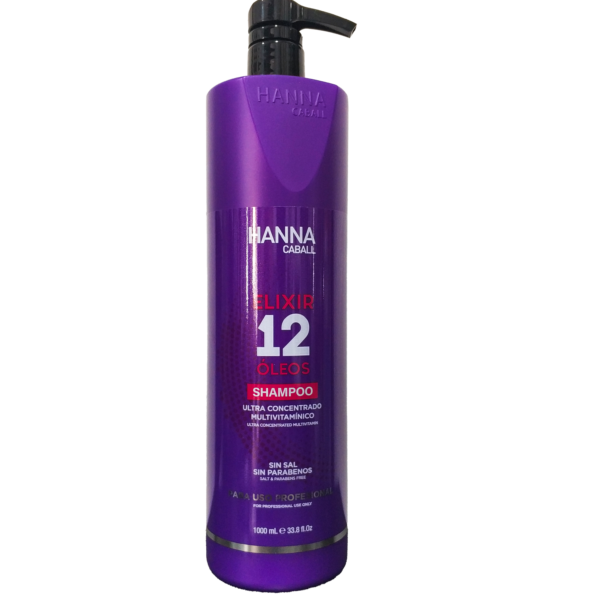 Hanna Caball – Elixir 12 Óleos – Shampoo (1 Litro)